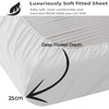 White Double fitted sheet Non-iron, Soft, Plain 200TC polycotton bottom