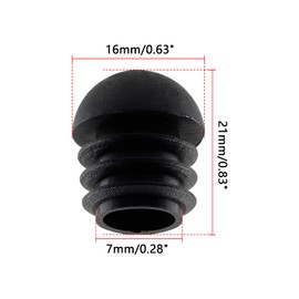 Litoexpe 5/8 Inch Round Plastic Plug, 30 Pieces Tubing Post End Caps Black Furniture Feet Inserts for Metal Table Chair Legs, 5/8 Inch (16mm)