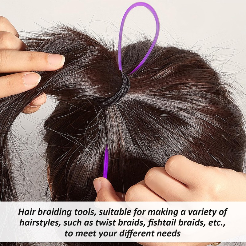 3-Piece Set Of Braiding Tools And 1000 Hair Rings, Top