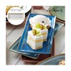 Lavene Rectangular Plate 1+1 (total 2p), Olive GreenOlive Green_Coral BlueCoral