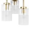 Maxax 3-Lights Brass Semi Flush Mount Ceiling Light Fixture, 11.5"