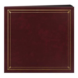 Pioneer Photo Albums 204-Pocket Post Bound Leatherette Cover Photo Album for 4 by 6-Inch Prints, Burgundy