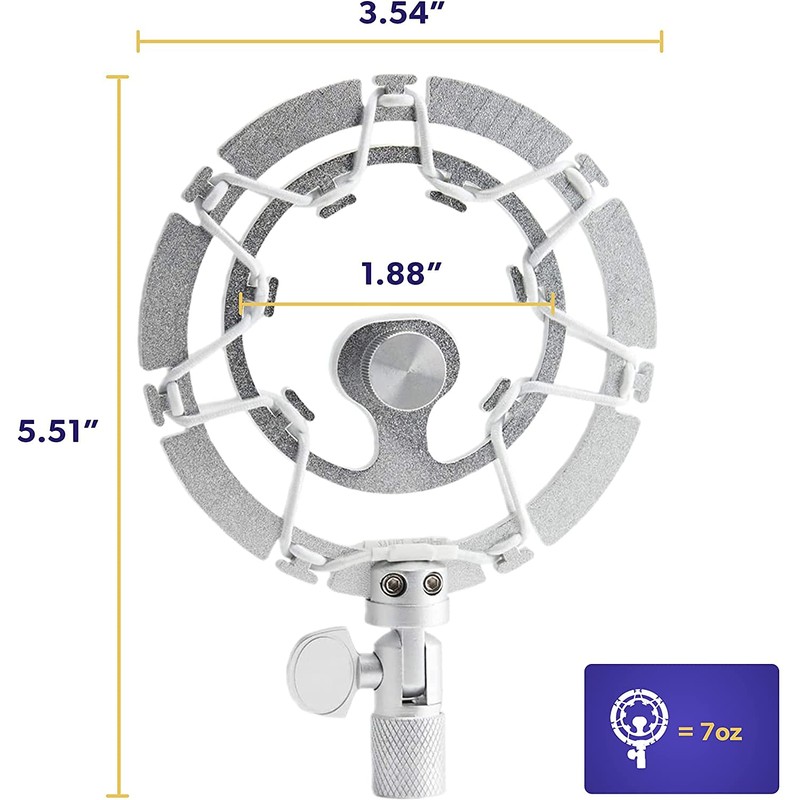 Auphonix Blue Yeti Shock Mount - Latest Lightweight Shockmount System