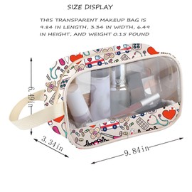 BNQL Christian Nurse Makeup Bag God Called Me To Be a Nurse Gifts Faith Based Nursing Gifts Nurses Transparent Cosmetic Bag