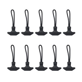 GWYAN 10 Pcs Heavy Duty T-Zipper Pull T-Shaped Zipper Puller TPU Zipper Pull Rope Backpack Zipper Puller for Backpacks Luggage Cooler Bag Sports Gear