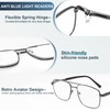 EASY READ Aviator Reading Glasses for Men,Blue light blocking Readers