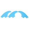 3Pcs Surfboard Fins Nylon Plastic Blue Thruster Fin Surfing Board