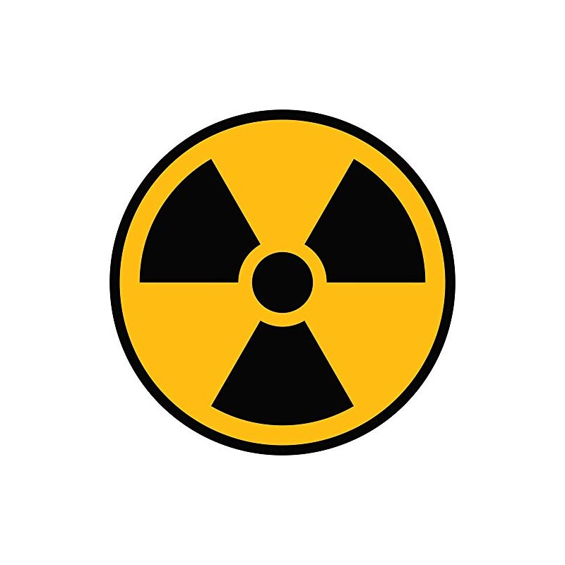 Radioactive Biohazard Nuclear Radiation Symbol Sticker Laptop Bumper Decal