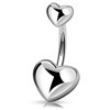 Melighting Titanium Belly Bars Heart Button Piercing Jewellery14G Belly Button