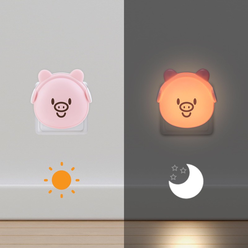 Annmore Night Light Socket Children's Socket Light Pig Nursing Light