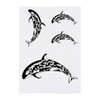 4 x 'Orca Whale' Temporary Tattoos - Water Resistant, Skin-Safe,