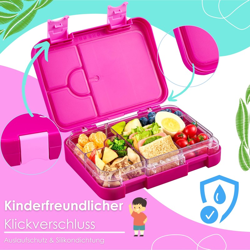 ecosa YummyBuddy Children's Snack Box Lunch Box with Compartments Lunch