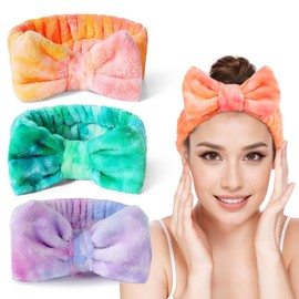 LADES Soft Skincare Headband – Adjustable, Comfortable & Stretchy Fabric, Cute Patterns for Makeup, Facial – Non-Slip, Headband for Hair Control