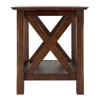 Pemberly Row Transitional Solid Wood End Table in Cappuccino