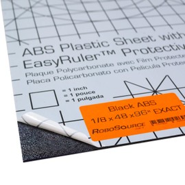 ABS Black Plastic Sheet 48" X 96" X 0.118" (1/8") 4x8 ft, Black Haircell, for Automotive, Hobby, DIY, Industrial. Easy to Cut, Bend, Mold.
