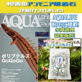 Waka Ammonia Adsorption Stone ★Reliable Genuine Product from Waka★ Sand and Stone for Medaka, Goldfish, Aquarium Filtration Material for Water Purification with 5 Bags of Aquarium, Tropical Fish