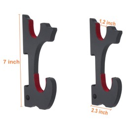 Sword Hook Wall Mount Samurai Sword Hanger Display Holder Adjustable for Katana Wakizashi Tanto Genji Sword Weapon Stand (2 Levels Padded)