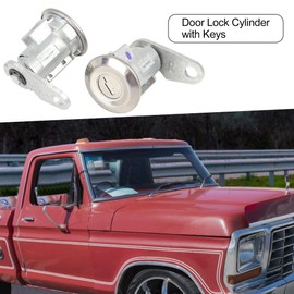 A ABSOPRO Door Lock Cylinder with Key F1435 F1480A 2DLK6 DLK9 for Ford F-100