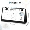 KONVINIT Small Desk Calendar 2025-2026, 6.3" x 3.1", Moon Phase