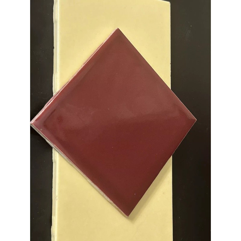 Huntington Tile Burgundy or Maroon 4 1/4” Vintage Field Tile