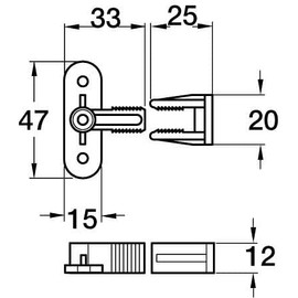Dummy Kitchen Draw Front Fixing x2