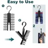 2 PCS Tie Rack Hold 20 Ties Rotate to Open/Close