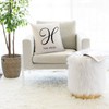 Monogram Letter H Pillow Cover Custom Last Name Throw Pillow