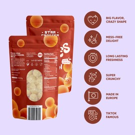 Star Candies Freeze Dried Caramel Balls - Super Crunchy Freeze Dried Candy - Full Flavour Freeze Dried Dessert great for Birthday - Freeze Dried for Crispiness | Space Food, Gift (40 g, 1 pack)