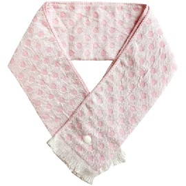Seikan ECO de PCSB-100 PI Cooling Muffler, Made in Japan, With Buttons & Ice Packs, Scarf, Summer, Cool, 3.1 x 25.6 inches (8 x 65 cm), Pocket Cool Scarf, Simple Dot, Pink, Pink