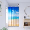 YISURE Shower Curtain with Beach Motif 120 x 200 cm