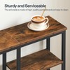 HOOBRO Console Table, Narrow Side Table, Sofa Table, 4-Tier Industrial