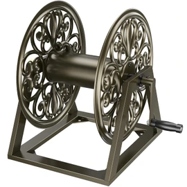 GOFORWILD Garden Wall/Floor Mount Hose Reel, Decorative Hose Reel, Garden Heavy-Duty Water Hose Holder Winder, Holds 200-Feet of 5/8-Inch Hose