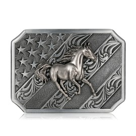 Ynlonghornb Western Cowboy Belt Buckle for Men, Texas Vintage Rodeo Horse Belt Buckle, Cowgirl Accessories for Men Women Gifts