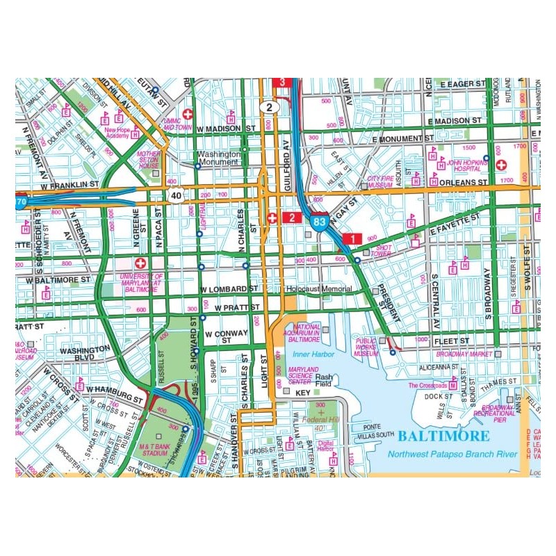 Baltimore, Maryland Street Map