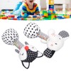2pcs Baby Hand Rattle Toys Cartoon Stuffed Animal Shaped PP