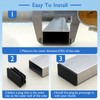 BOPOREAE 4 Pack 1"x 2" Rectangular Tube End Cap Plastic