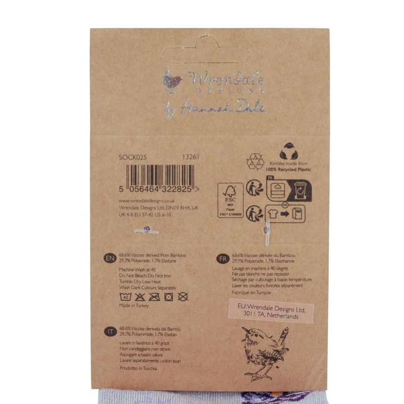Wrendale Designs WD-SOCK025 Women's Socks Wren, multicoloured, One size fits