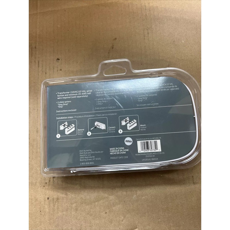 Style Selections Wired Doorbell Cable 2 Chimes 0108174