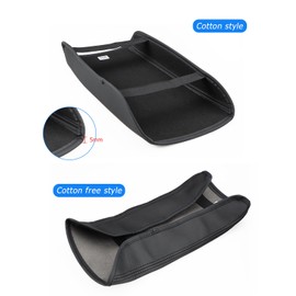 INTGET for 2025 2024 2023 Honda CRV Center Console Cover Leather Middle Armrest Cover Center Console Lid Protector for Honda CRV 2025 Accessories (Orange Stitches-with Pad)