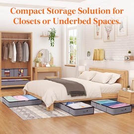 Lifewit Organizador de Ropa, Cajas Organizadoras para Clósets, Bolsas de Almacenamiento, Guardar Cobijas, Plegable Caja para Mudanza, Ventana...      