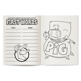 ZOCO - Fun with First Words - Educational Coloring Books (25 Bulk Pack, Without Crayons) - Preschool Learning - Games, Puzzles, Activities for Kids