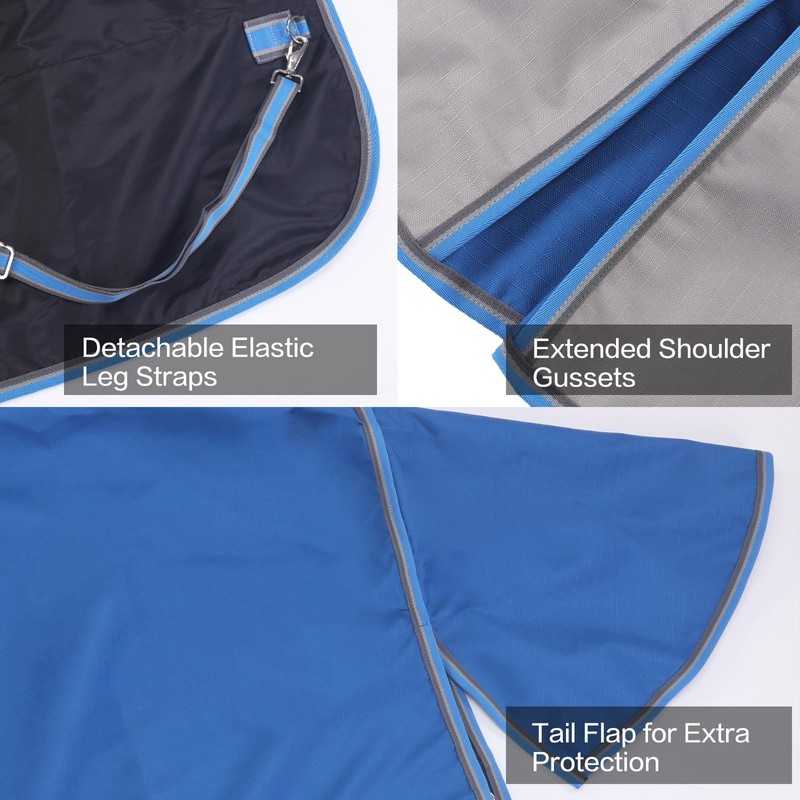 Gallopoff 1200 Denier Rip-Stop Turnout Rain Sheet Lightweight Waterproof Breathable