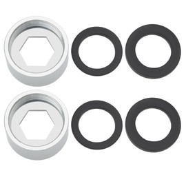 OTOTEC 2Sets NPT M22mm Female Thread Transfer to M24mm Female Thread Faucet Adapter for Bathroom Kitchen Water Purifier Adapter NPT F22 to F24 Hose Connector