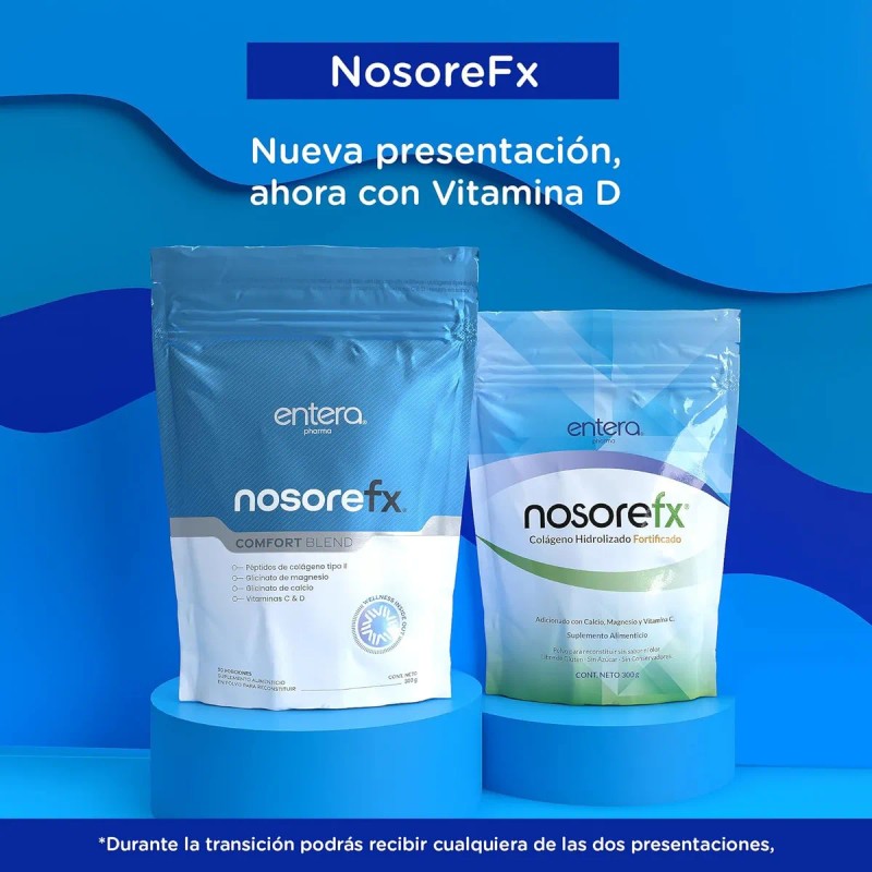 Colágeno Hidrolizado Nosorefx Entera Pharma 300g Magnesio Sabor Sin sabor