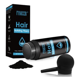 Hair Fibres Powder, Thickening Hair Powder for or Thin Hair, Hair Thickening Hair Powder for Women and Men, Pouring Hair for Roots Concealing (Black)