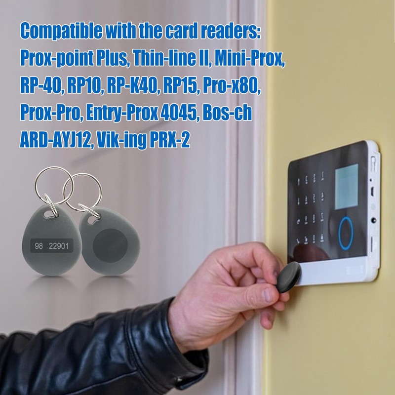 RFID Key Fobs Writable, HID 125KHZ 26 Bit Keyfobs Proximity