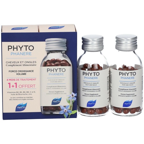 Phyto Phytophanere Hair and Nail Supplement 4 Months Treatment 120 + 120 Capsules