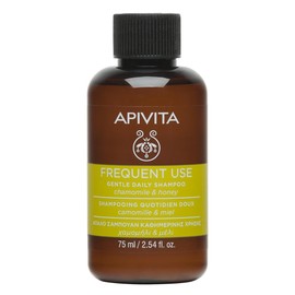 Apivita Shampoo Uso Frecuente 75ml - Shampoo natural sin sulfatos ni parabenos con manzanilla y miel - Hidrata, ofrece suavidad y elasticidad, ayuda a prevenir las puntas abiertas