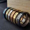 Stainless Steel Moon Stars Spinner Rings, Fidget Rings, - Style: