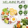 Viynran Portion Control Plate - 10 Inch Melamine Dinner Plate